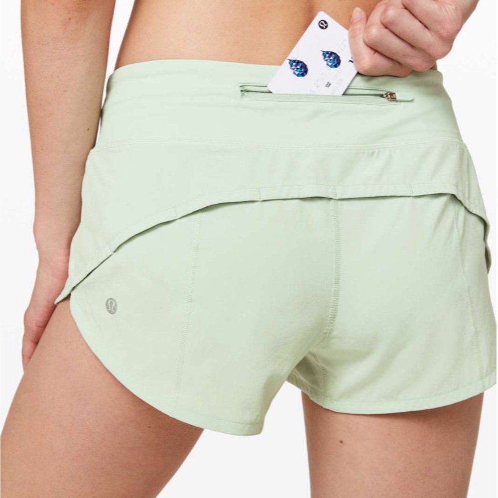 Lululemon Speed Up Shorts 2.5in Size 4 light green